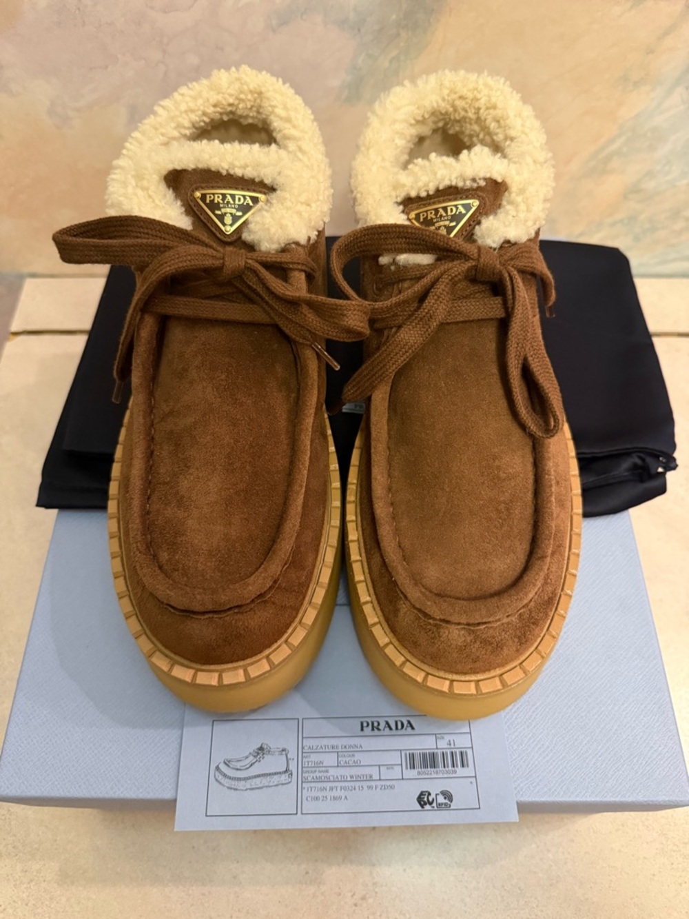 Prada Women’s suede Chukka boots